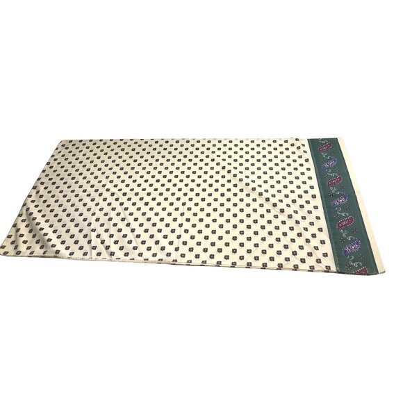 (2) Vintage West Point Stevens King Pillowcase  39" x 19" Paisley Floral Green - Picture 5 of 9